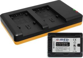 2 akumuliatoriai + dvigubas USB įkroviklis, skirtas VW-VBY100 / Panasonic HC-V160 V130 V110 V10 + mikro USB laidas