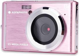 AGFA Photo Realishot DC5200 kompaktiškas skaitmeninis fotoaparatas, 21 MP, 2,4 colio LCD ekranas, 8x skaitmeninis priartinimas, HD 720p vaizdo įrašas, ličio baterija, SD kortelės, scenos režimai - rožinis