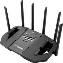 ASUS TUF Gaming BE9400 trijuostis "WiFi 7" (802.11be) išplečiamasis žaidimų maršrutizatorius (keturi 2,5G prievadai, 3 pakopų prievadų peradresavimas, "Smart Home Master", "AiMesh" palaikymas ir "AiProtection" tinklo saugumui užtikrinti)