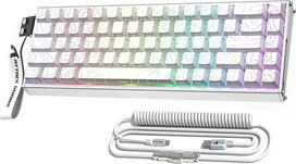 ATTACK SHARK X68MAX HE visiškai aliumininė CNC 8KHz Rapid Trigger klaviatūra, 0,005 mm RT tikslumas, laidinė RGB žaidimų klaviatūra, magnetinis jungiklis, Snap Tap, C01 Ultra kabelis, PC/Mac, juodi kontūrai