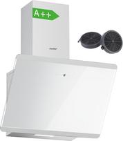 COMFEE CH60J64ET4A2W A++ 60 cm viryklės gartraukis, 60 cm šaldiklio gartraukis, recirkuliacinis ir ištraukiamasis oras, 380 m³/h oro srautas, nerūdijančio plieno/stiklo dizainas su jutikliniu ekranu, LED, ištraukiamasis gartraukis su anglimi