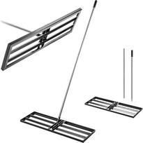KADAX Vejos grėblys 89 x 29 cm su rankena, išlyginamasis grėblys vejos priežiūrai, metalinis vejos lygintuvas grindims išlyginti, metalinis vejos lygintuvas