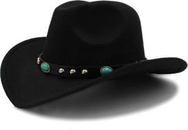 Moterų skrybėlės, kaubojaus skrybėlė Džiazo skrybėlė Atvykimas Mada kaubojiška skrybėlė moterims Šalies kostiumai Cowgirl Roll Up skrybėlė