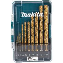 Makita - Bohrersatz - für Metall - Spiralbohrer - 10 Stücke - 1-10 mm - zylindrisch - für Makita DDF487, DDF487RFE3