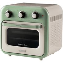 Heißluftfritteuse und Mini-Ofen 3in1 Vintage Green (weiß/hellgrün, 1.350 Watt, Garraum 16 Liter, mit Sichtfenster)