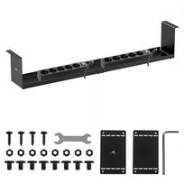 Maclean compact under-desk cable organizer, max load 5kg, black, MC-107 B