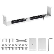 Maclean compact under-desk cable organizer, max load 5kg, white, MC-107 W