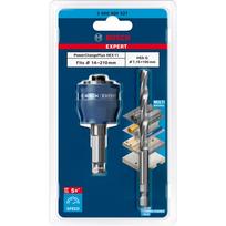 EXPERT Power Change Plus Adapter, Hex 11mm (blau, 2-teilig, mit HSS-G Zentrierbohrer Ø 7,15mm x105mm)