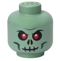 LEGO Mini-Aufbewahrungskopf STORAGE HEAD GREEN SKELETON 360 ml, grün, Minifigurenkopf aus PP, Motiv: Skelet, - 1 Stück (40330805)