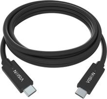 Vision - USB-Kabel - USB-C (M) bis USB-C (M) - Thunderbolt 3 / USB 3.0 / USB 3.1 Gen 1 - 3 A - 2 m - Schwarz