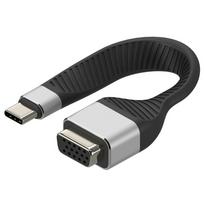 Techly USB-C Stecker auf VGA-Buchse kurz flaches FPC Kabel