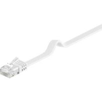 Patchkabel RJ45 Stecker > RJ45 Stecker CAT.6 U/UTP (weiß, 7 Meter, Flachkabel)