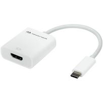 USB Adapter, USB-C Stecker > HDMI 4K Buchse (weiß, 11cm)