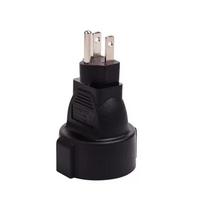 Wentronic Goobay Netzadapter, Schwarz - Schutzkontaktbuchse (Typ F, CEE 7/4) > US/Japan-Stecker (Typ B, NEMA 5-15, 3-polig) (95308)
