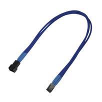 Nanoxia 3-Pin Molex Verlängerung - Spannungsversorgungs-Verlängerungskabel - Molex, 3-polig - Molex, 3-polig - 30 cm - Blau