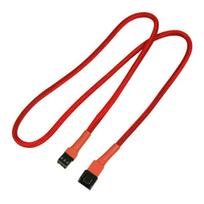 Nanoxia 3-Pin Molex Verlängerung - Spannungsversorgungs-Verlängerungskabel - Molex, 3-polig - Molex, 3-polig - 60 cm - Rot