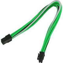 Nanoxia - Spannungsversorgungs-Verlängerungskabel - 8-poliger PCIe Power (M) zu 8-poliger PCIe Power (W) - 30 cm - Schwarz, weiß, grün