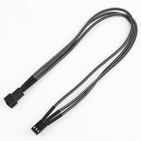 Nanoxia - Verlängerungskabel für Lüfterspannungsversorgung - 3 PIN Internal Power (W) zu 3 PIN Internal Power (M) - 30 cm - Kohle