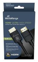 MEDIARANGE HDMI Ultra High Speed Ethernet Cable 48Gbit/s 2 m - Cable - Digital/Display/Video