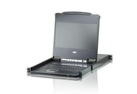 ATEN CL6708MW - KVM-Konsole mit KVM-Switch - 8 Anschlüsse - USB - Schweizer - 43,9 cm (17.3) - Rack - einbaufähig - 1920 x 1080 Full HD (1080p) @ 60 Hz - 300 cd/m² - 8 ms - DVI-I - 1U (CL6708MW CH)