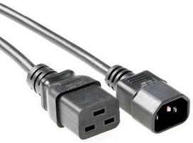 MicroConnect - Spannungsversorgungs-Verlängerungskabel - IEC 60320 C19 zu IEC 60320 C14 - Wechselstrom 250 V - 10 A - 2,0m - Schwarz (PE0191420)