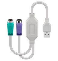 Microconnect USBA2XPS2 Kabelschnittstellen-/Gender-Adapter USB A PS/2 x 2 Weiß (USBA2XPS2)