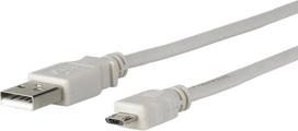 MicroConnect - USB-Kabel - Micro-USB Typ B (M) zu USB (M) - 3 m - Grau