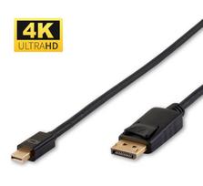 MicroConnect - DisplayPort-Kabel - Mini DisplayPort (M) zu DisplayPort (M) - 2,0m - 4K Unterstützung - Schwarz (DP-MMG-180MB)