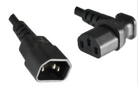 MicroConnect - Spannungsversorgungs-Verlängerungskabel - power IEC 60320 C13 gewinkelt zu IEC 60320 C14 - 1,8m - Schwarz (PE040618A)
