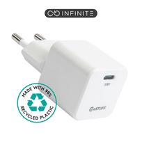 INFINITE USB-C Charger EU PD 30W GaN. 1 x USB-C. White.