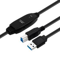 MicroConnect Active USB3.0 A-B 7m M-M Black USB 3.0 Cable - Kabel - Digital/Daten (USB3.0AB7B)