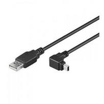 USB 2.0 Anschlusskabel Stecker Typ A - Stecker Mini B 90° gewinkelt, 1,8 m Hersteller: Techly (ICOC-MUSB-AA-018ANG)