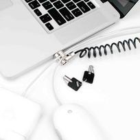 Compulocks Universal PC Cable Lock Peripheral Security Trap Included Black Coiled Lock