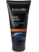 ECOLATIER Dezodoruojantis kremas pėdoms su taukmedžio sviestu ir rozmarinų aliejumi, 100 ml