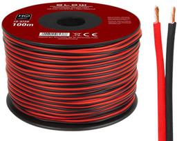 Garsiakalbio kabelis 2x0.50mm juodas ir raudonas