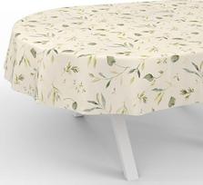 ANRO Staltiesė Oilcloth Staltiesė Oilcloth Plaunama sodo staltiesė Vandeniui atspari staltiesė Ovalus 180 x 140 cm Nupjautas kraštas Kanada Gėlių