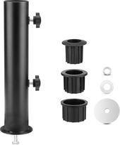 Ompinda Schirmständer Rohr, Metall Sonnenschirmstange Halterung Basis Ersatzteile mit PVC-Einsatzrohrhülse für Outdoor Garten Hinterhof Balkon