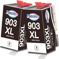 Paeolos 903XL juodos spalvos rašalo kasetės, suderinamos su HP 903 XL daugiapakopėmis rašalo kasetėmis, skirtomis HP Officejet 6950 HP Officejet Pro 6970 6950 6960 daugiafunkciniam spausdintuvui Pakuotėje yra 2 naujausios mikroschemos