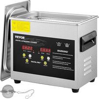 VEVOR 3L patobulintas ultragarsinis valytuvas (200W šildytuvas, 120W ultragarsas) Profesionalus skaitmeninis laboratorinis ultragarsinis dalių valytuvas su šildymo laikmačiu, skirtas juvelyriniams indeliams valyti