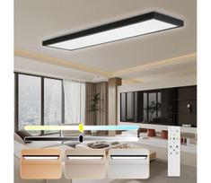 Brilagi-LED Reguliuojamas vonios šviestuvas FRAME SMART LED/50W/230V IP44 juodas + nuotolinis pultas