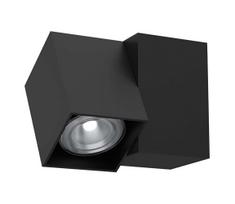 Brosline 2292 - Sieninis taškinis šviestuvas CUBE 1xGU10/10W/230V juodas