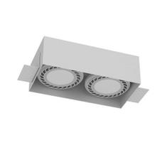 Brosline 3271 - Lubinis šviestuvas CAGE 2xGU10/18W/230V baltas