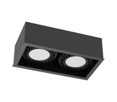 Brosline 1273 - Taškinis šviestuvas CAGE 2xGU10/18W/230V juodas
