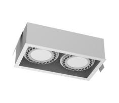 Brosline 3275 - Įleidžiamas šviestuvas CAGE 2xGU10/18W/230V baltas
