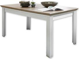"Jasmin" šviesios pušies ištiesiamas valgomojo stalas, "Artisan Oak Look" išvaizdos, ištiesiamas valgomojo stalas gyvenamajam ir valgomajam kambariui kaimo namų stiliumi, 160-220 x 76 x 90 cm (plotis x aukštis x gylis)