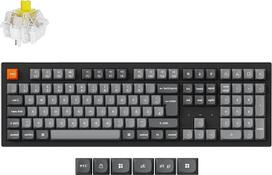 "Keychron K10 Max" belaidė mechaninė klaviatūra, DE-ISO išdėstymo QMK 2,4 GHz "Bluetooth" viso dydžio "Hot Swap RGB", suderinama su "Mac Windows Linux", "Banana" jungikliais
