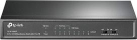 "TP-Link" TL-SF1008LP 8 prievadų 10/100Mbps stalinis komutatorius su 4 PoE prievadais, "Plug and Play", metalinis korpusas