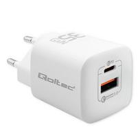 Qoltec 50763 mobile device charger Laptop, Portable gaming console, Power bank, Smartphone, Smartwatch, Tablet White AC Fast