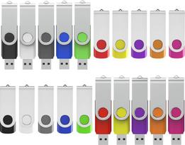 Pakuotė 20 8GB USB 2.0 atminties kortelių "Memory Stick Rotate Multicoloured Bulk Memory Sticks" (8GB, 20 vnt.)
