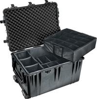 Peli 1660 dėklas su paminkštintais skirtukais (juodas)